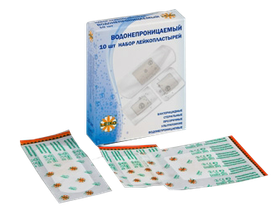 Набор лейкопластырей Leiko "Водонепроницаемый №10" бактерицидных на полимерной основе с акриловым клеем, Китай (Jiangsu Nanfang Medical Co., Ltd.) 213531