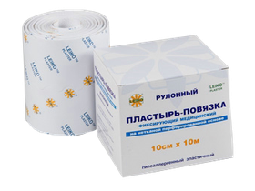 Пластырь-повязка рулонный Leiko 10*1000 см фиксирующий на нетканной основе с акриловым клеем, Китай (Jiangsu Nanfang Medical Co., Ltd.) 132825