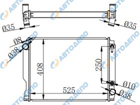 Радиатор охлаждения двигателя. TOYOTA HIACE KH-KZH100G / KH- KZH106W /  KZH120G, KZH116G TO-0510-36-AT