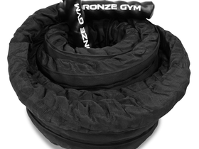 Канат тренировочный BRONZE GYM 3.8 см х 12м, 9кг (с защитным рукавом)