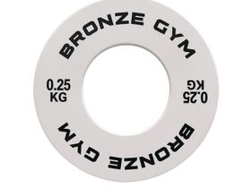 Диск калиброванный BRONZE GYM для пауэрлифтинга белый 0,25 кг
