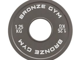 Диск калиброванный BRONZE GYM для пауэрлифтинга серый 1,25 кг