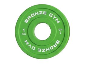 Диск олимпийский BRONZE GYM тяжелоатлетический зеленый 1 кг