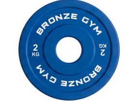 Диск олимпийский BRONZE GYM тяжелоатлетический синий 2 кг