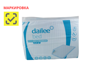Пеленка впитывающая "Dailee Plus" для ухода за лежачими больными, одноразовая,  60*90 см, 30 штук в упаковке, Россия (ООО "Хайджин текнолоджиз")