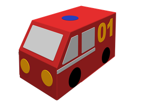 Контурная игрушка «Пожарная машина»