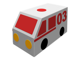 Контурная игрушка «Машина скорой помощи»